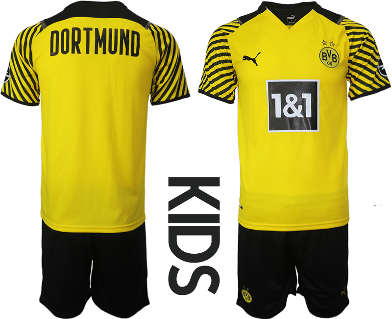 Dortmund home kids 2021/22 Soccer Kit